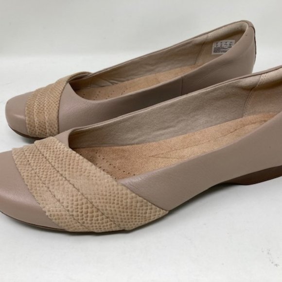 Clarks Blanche Cacee Flats - Taupe - Size 10M - Picture 1 of 9